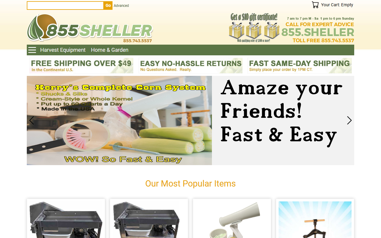 855sheller.com screenshot