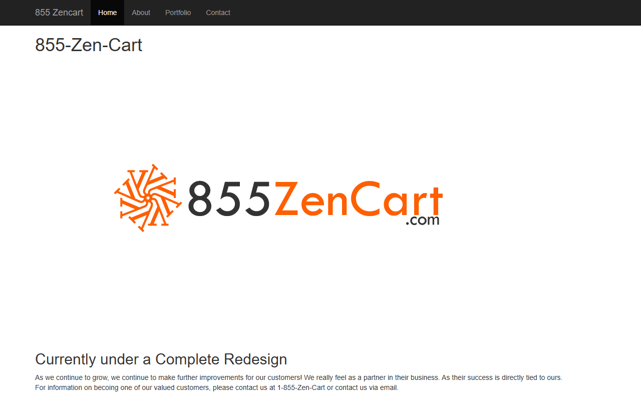 855zencart.com screenshot