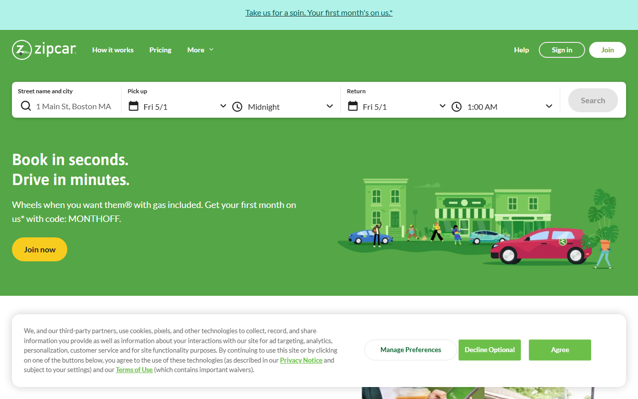 8664zipcar.com screenshot