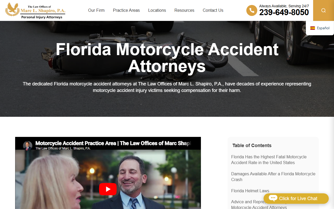 866bikelaw.com screenshot