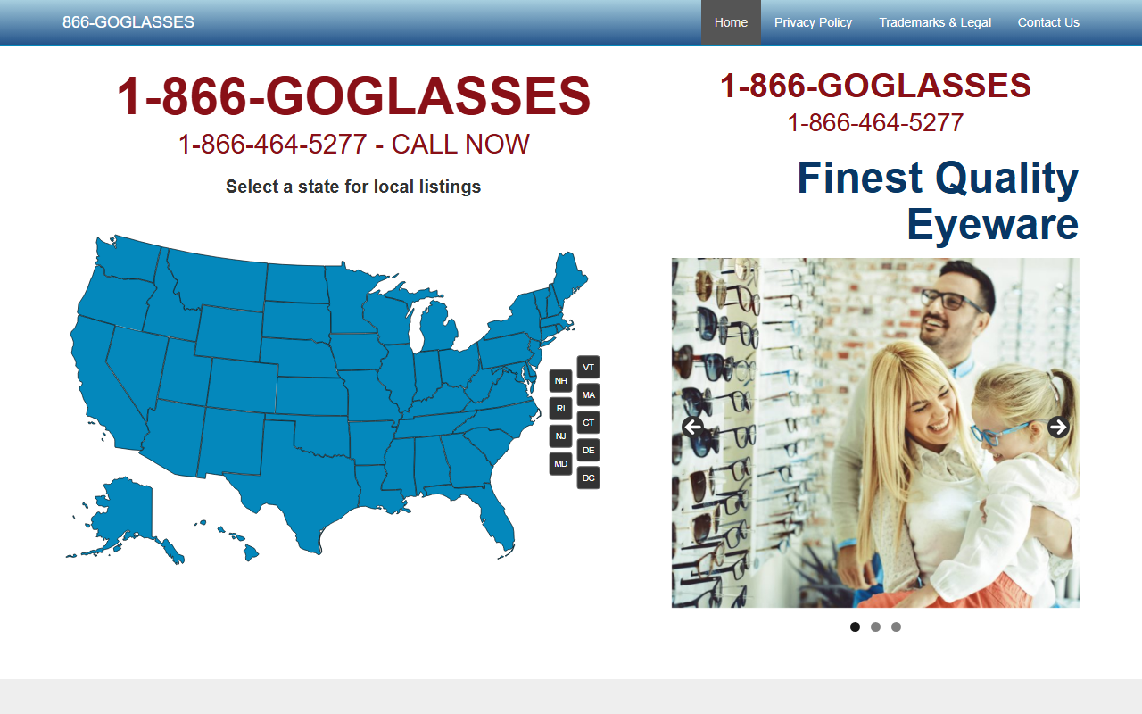 866goglasses.com screenshot