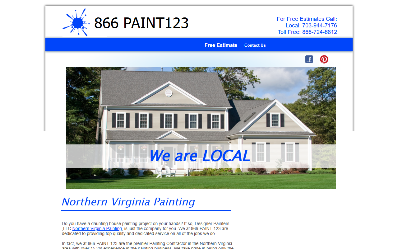 866paint123llc.com screenshot