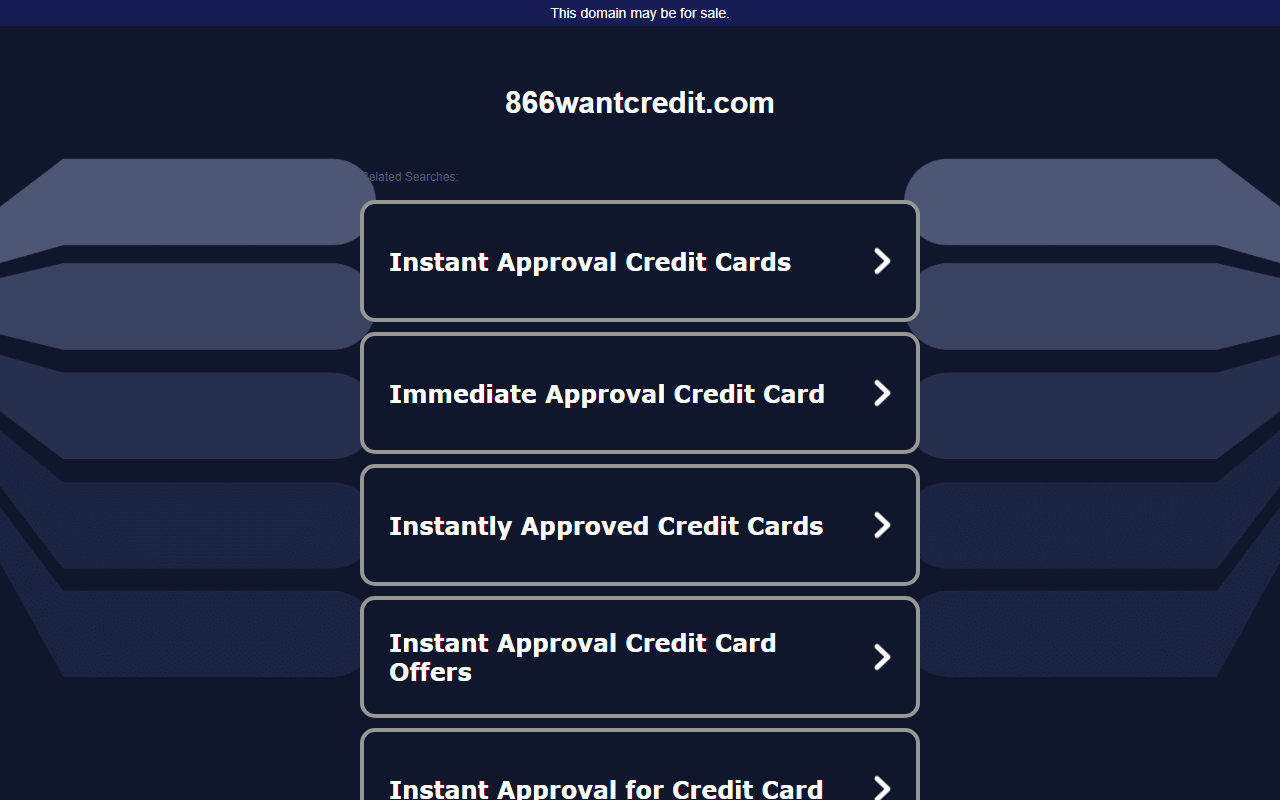 866wantcredit.com screenshot