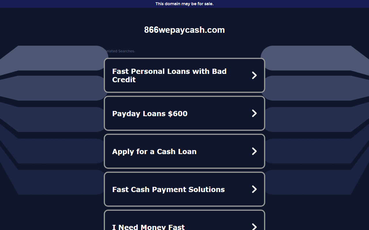 866wepaycash.com screenshot