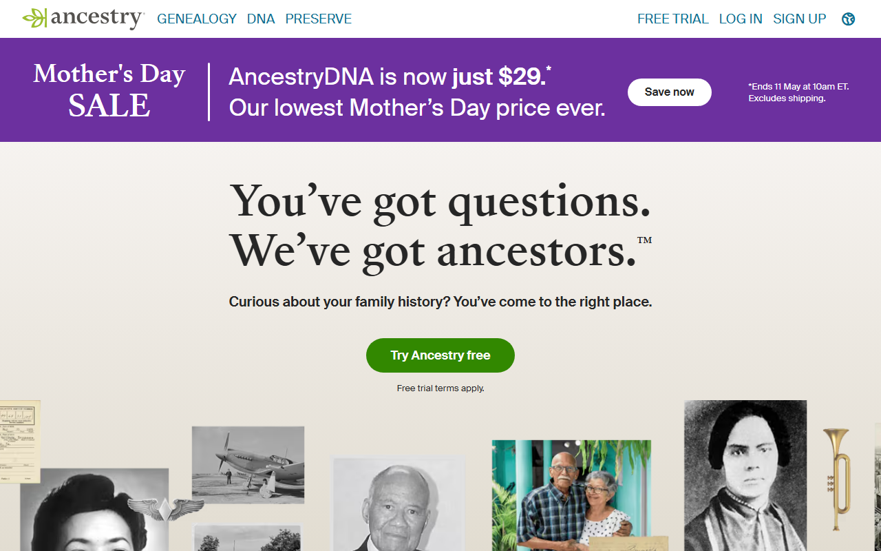 877ancestry.com screenshot