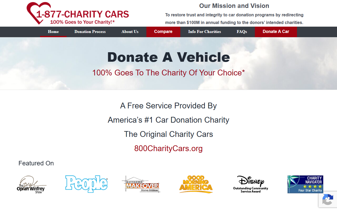 877charitycars.com screenshot