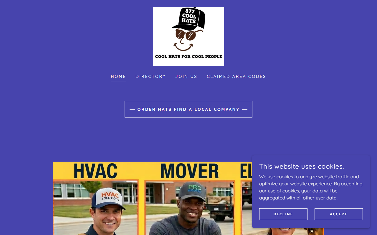 877coolhat.com screenshot