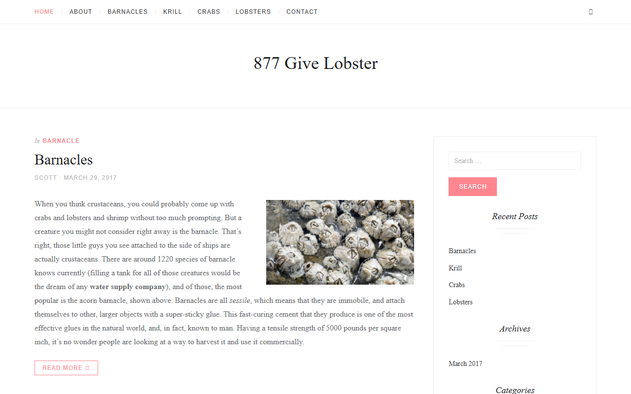 877givelobster.com screenshot