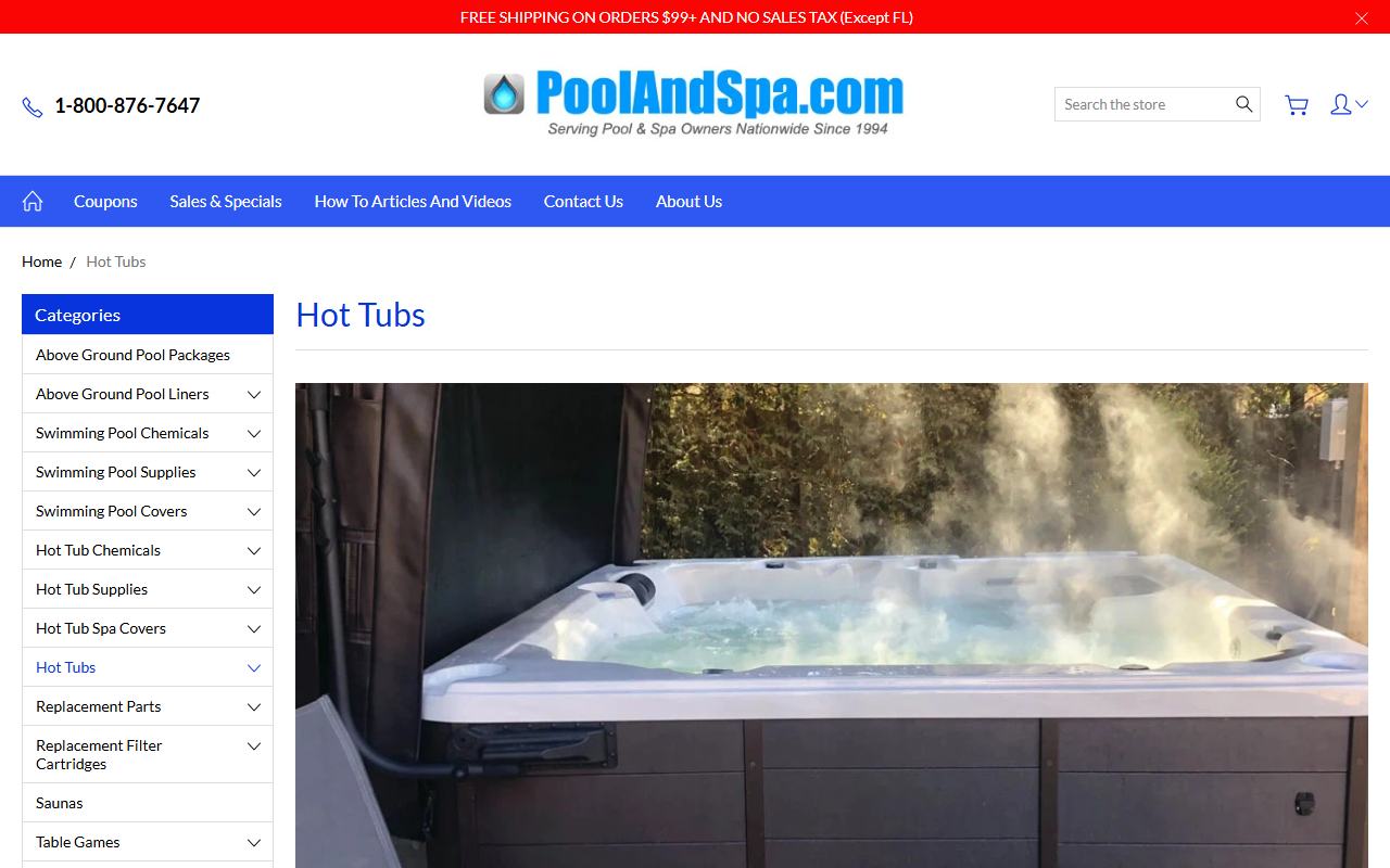 877hottubs.com screenshot