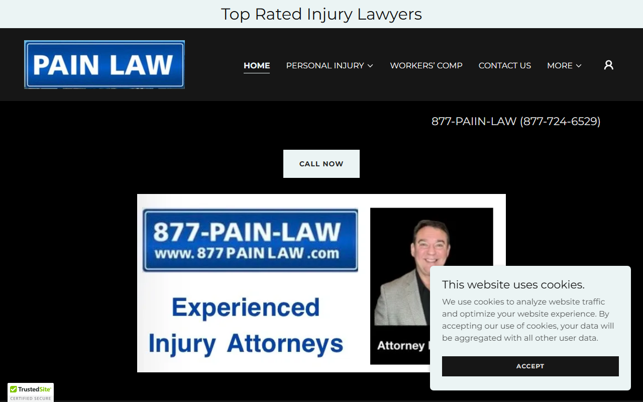 877painlaw.com screenshot