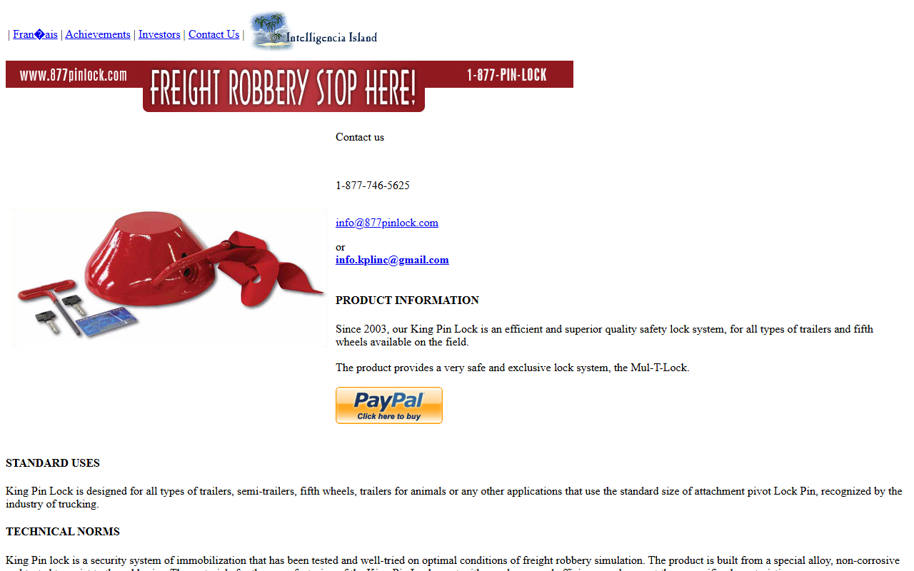 877pinlock.com screenshot