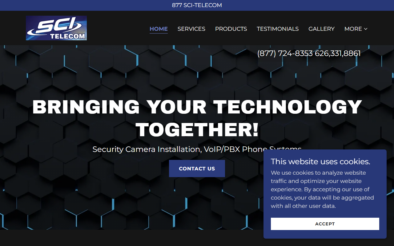 877scitele.com screenshot