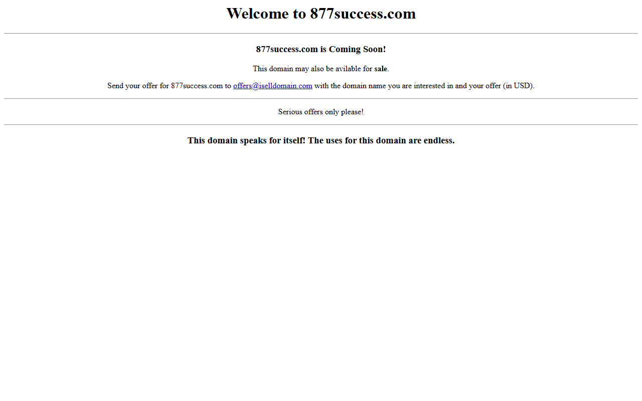 877success.com screenshot