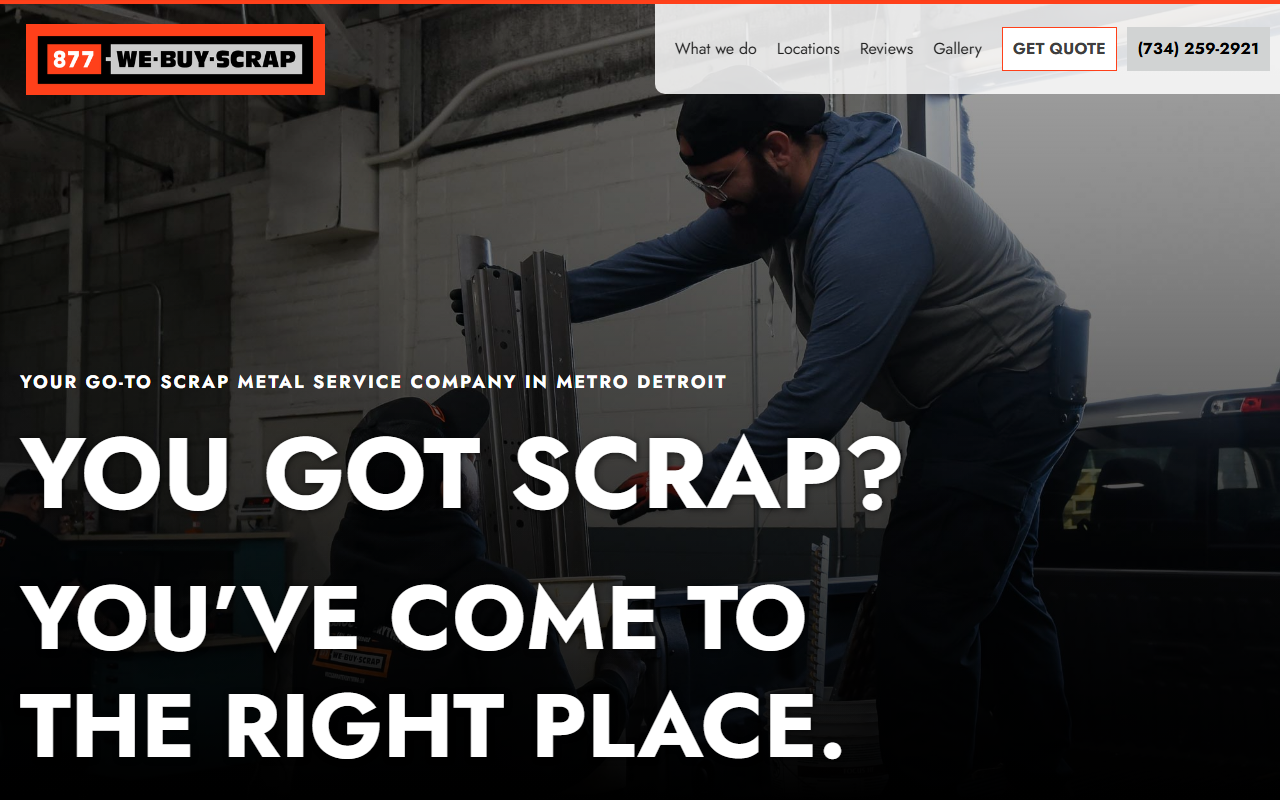 877webuyscrap.com screenshot