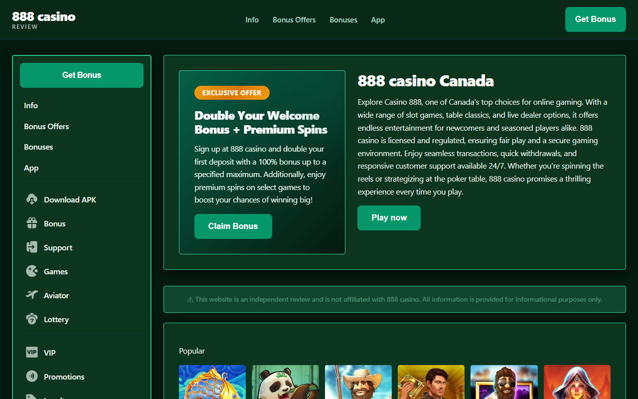 888-casinocanada.com screenshot
