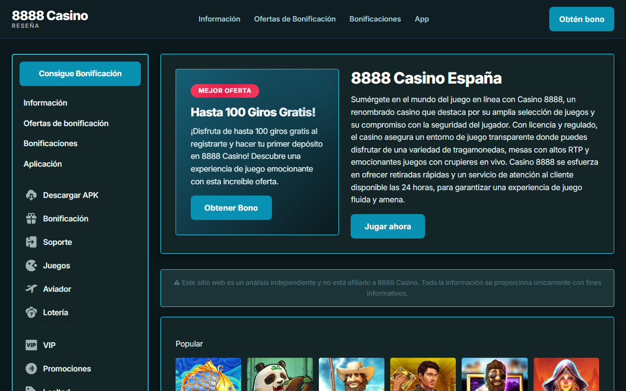 8888casinoespana.com screenshot
