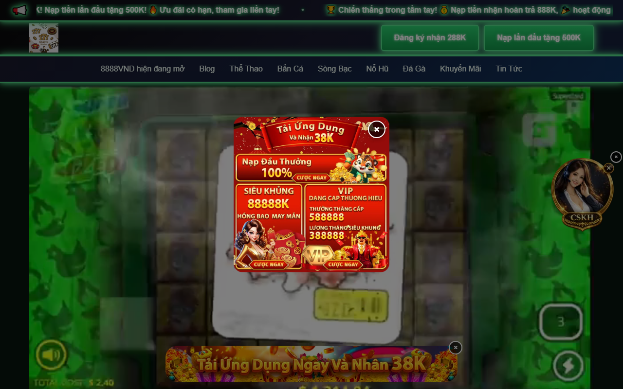 8888vndvip.com screenshot