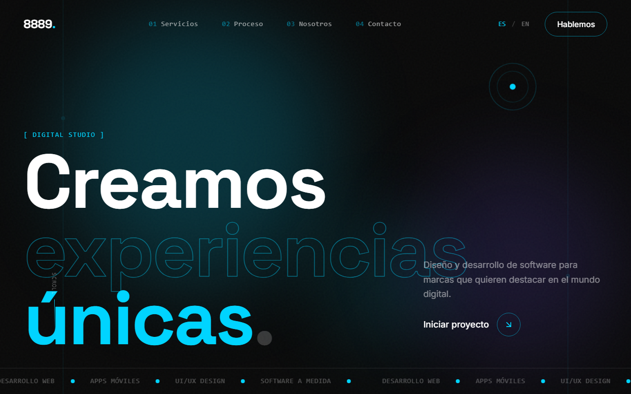 8889agency.com screenshot