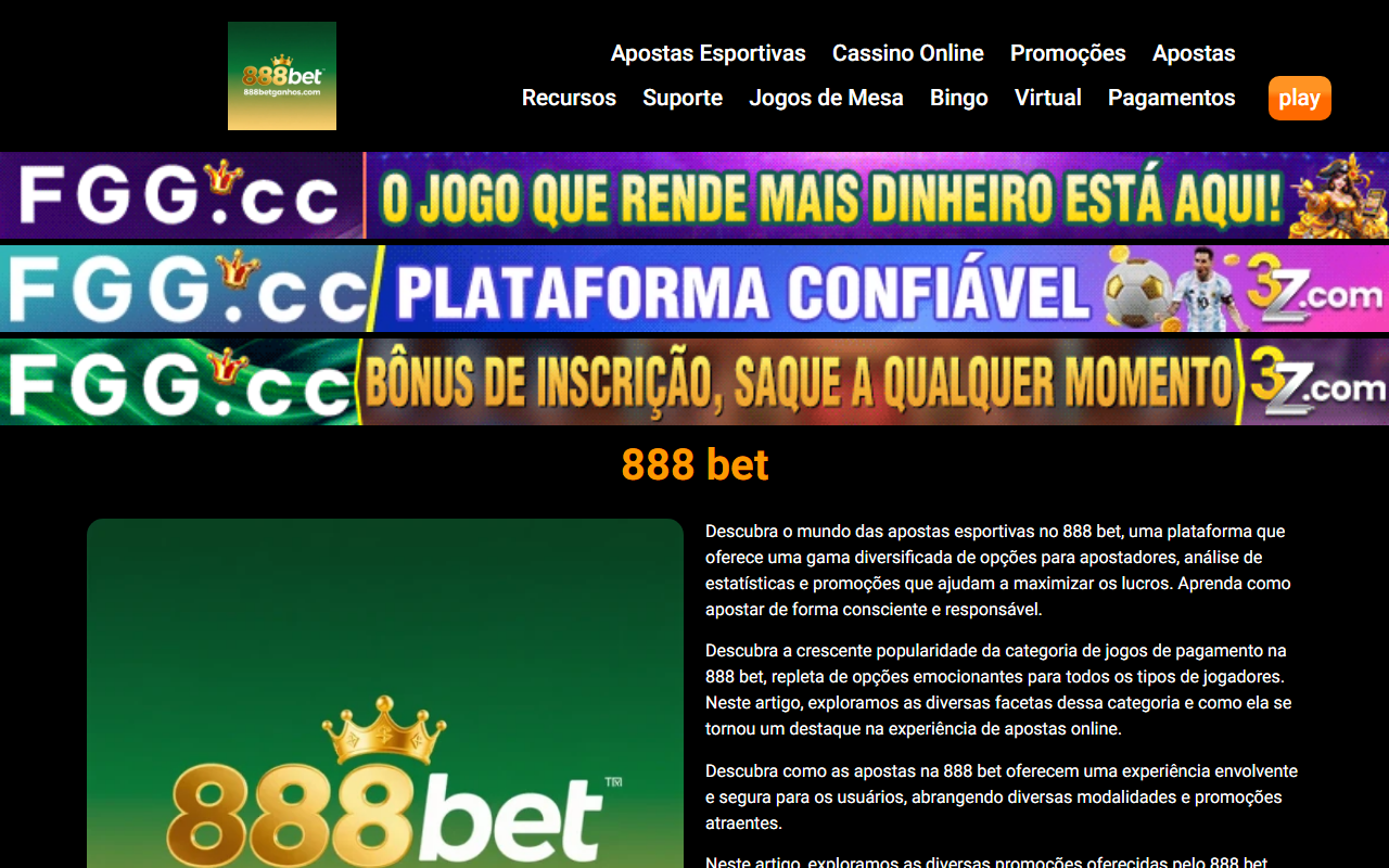 888betganhos.com screenshot