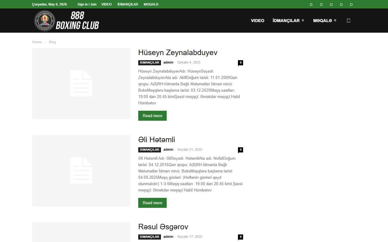 888boxingclub.com screenshot