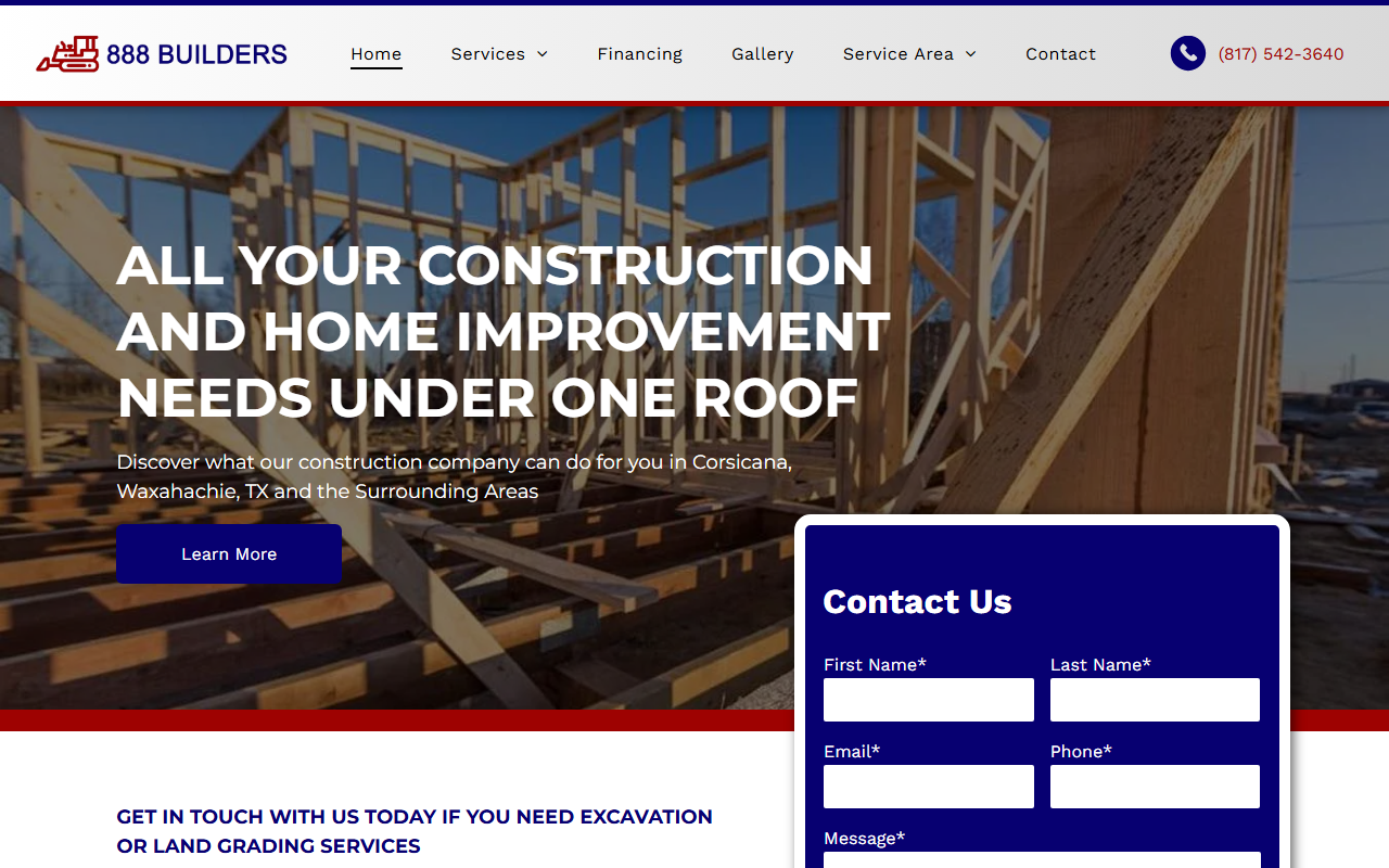 888builderstx.com screenshot