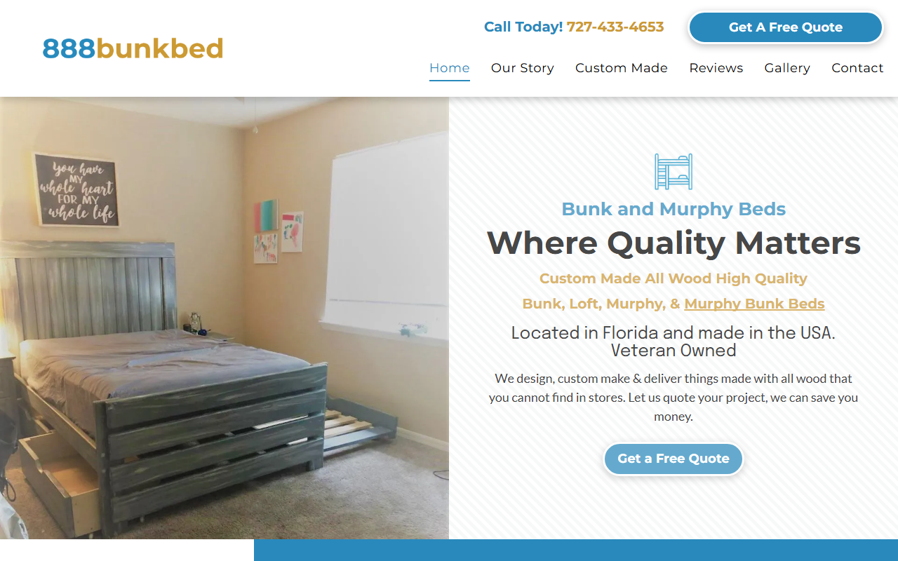888bunkbed.com screenshot