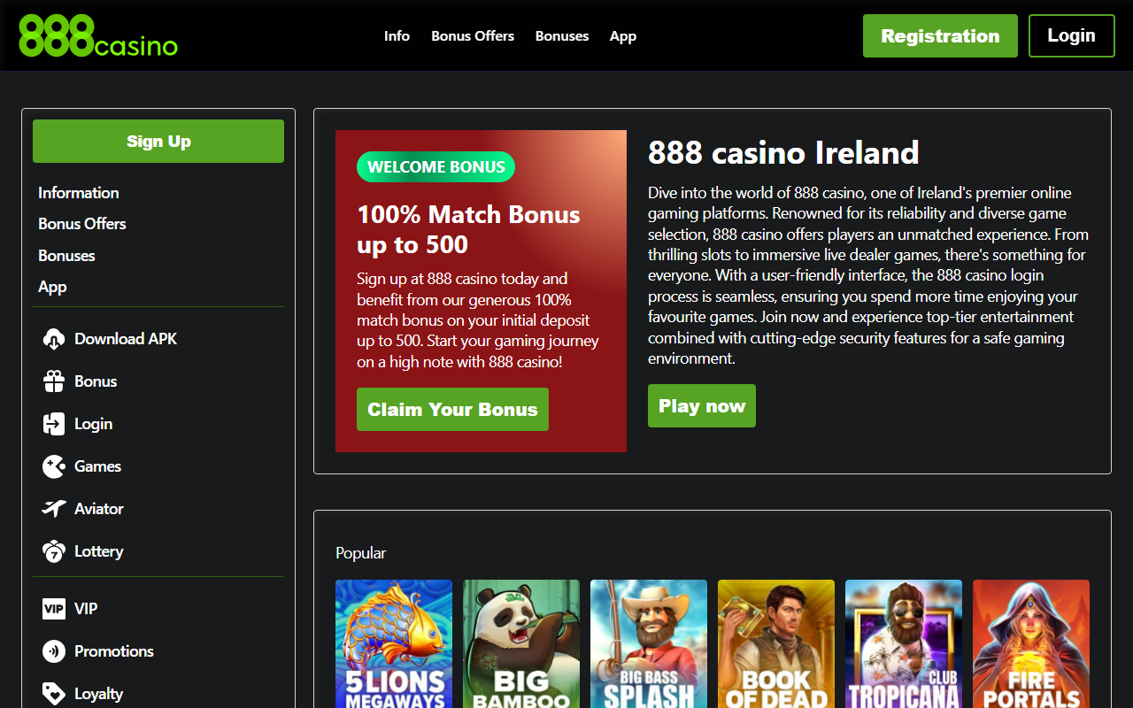 888casinoireland.com screenshot
