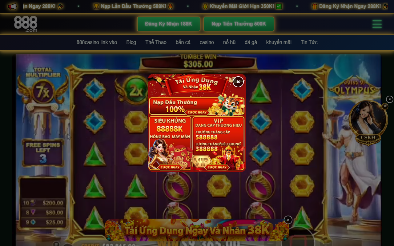 888casinolinkvip.com screenshot