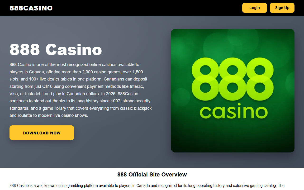 888casinoscanada.com screenshot