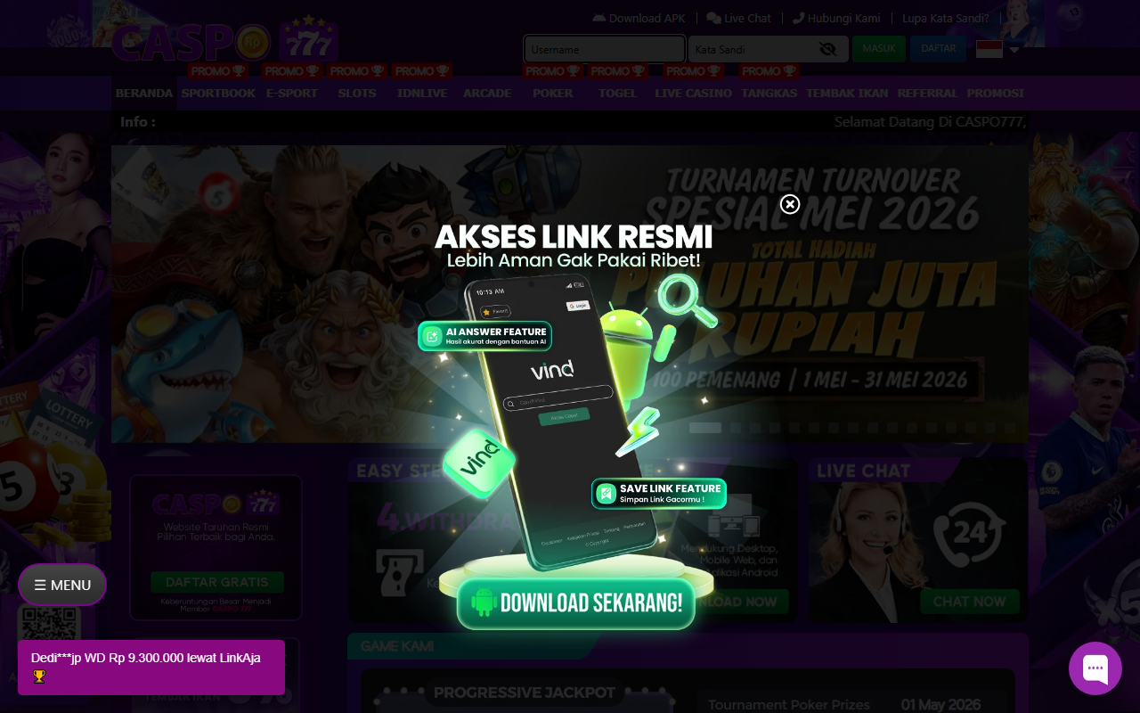 888caspo777.com screenshot