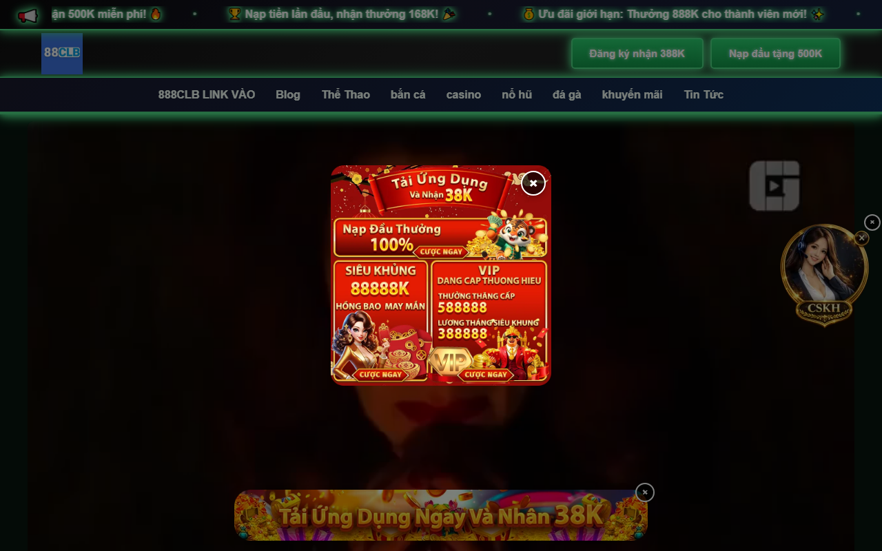 888clblinkvip.com screenshot