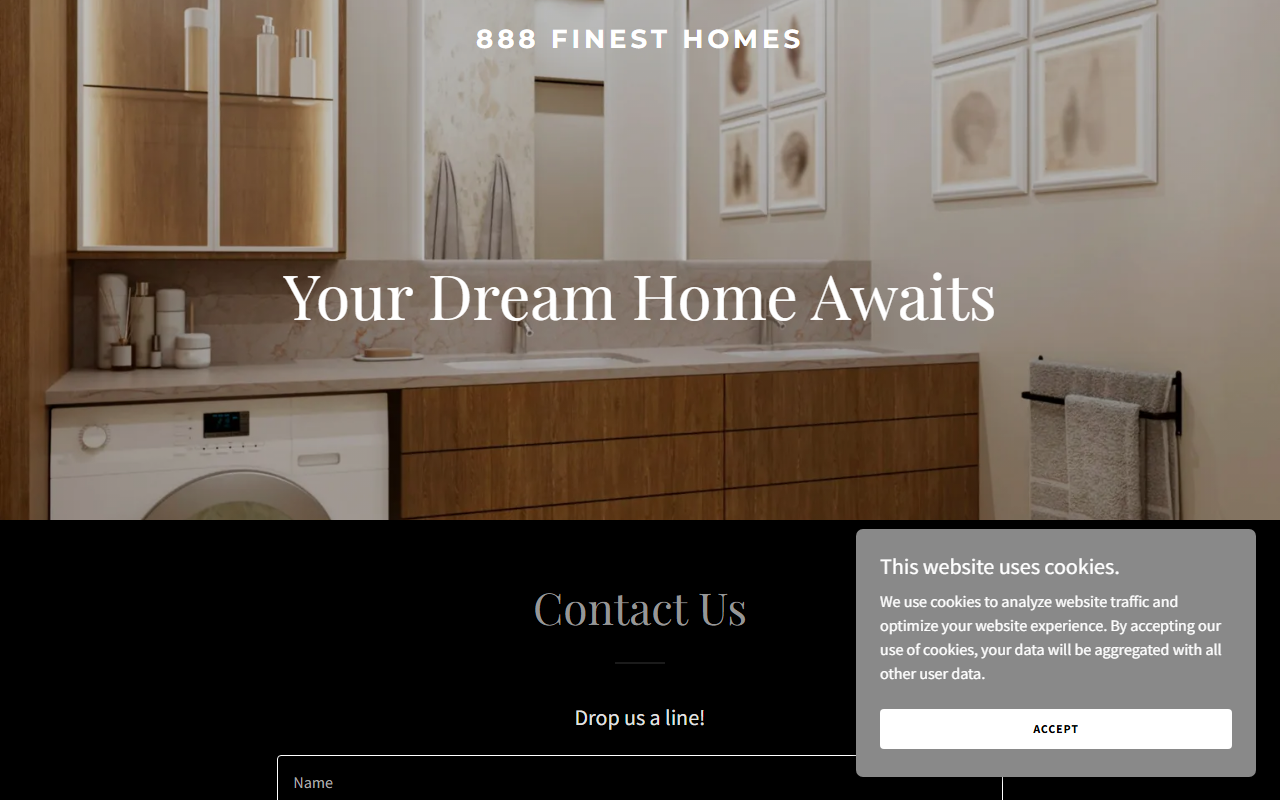 888finesthomes.com screenshot