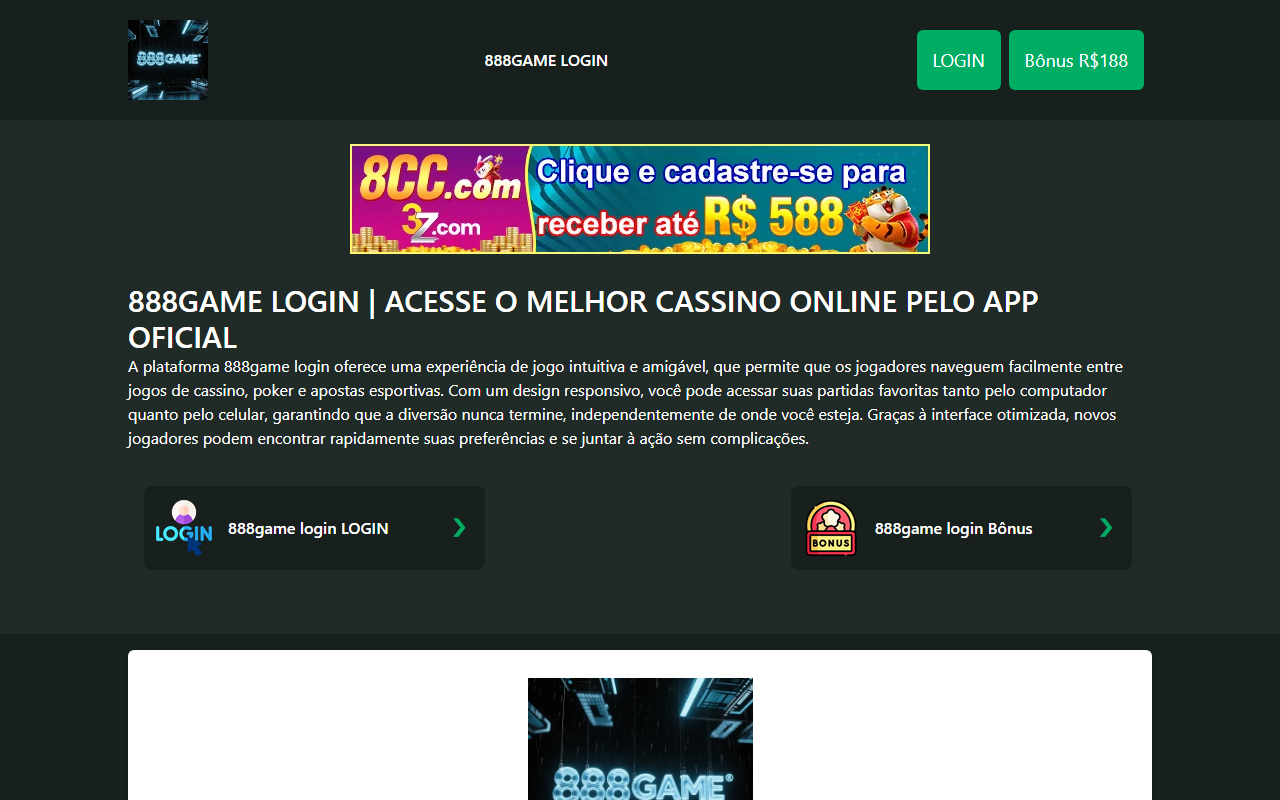 888gamelogin8.com screenshot