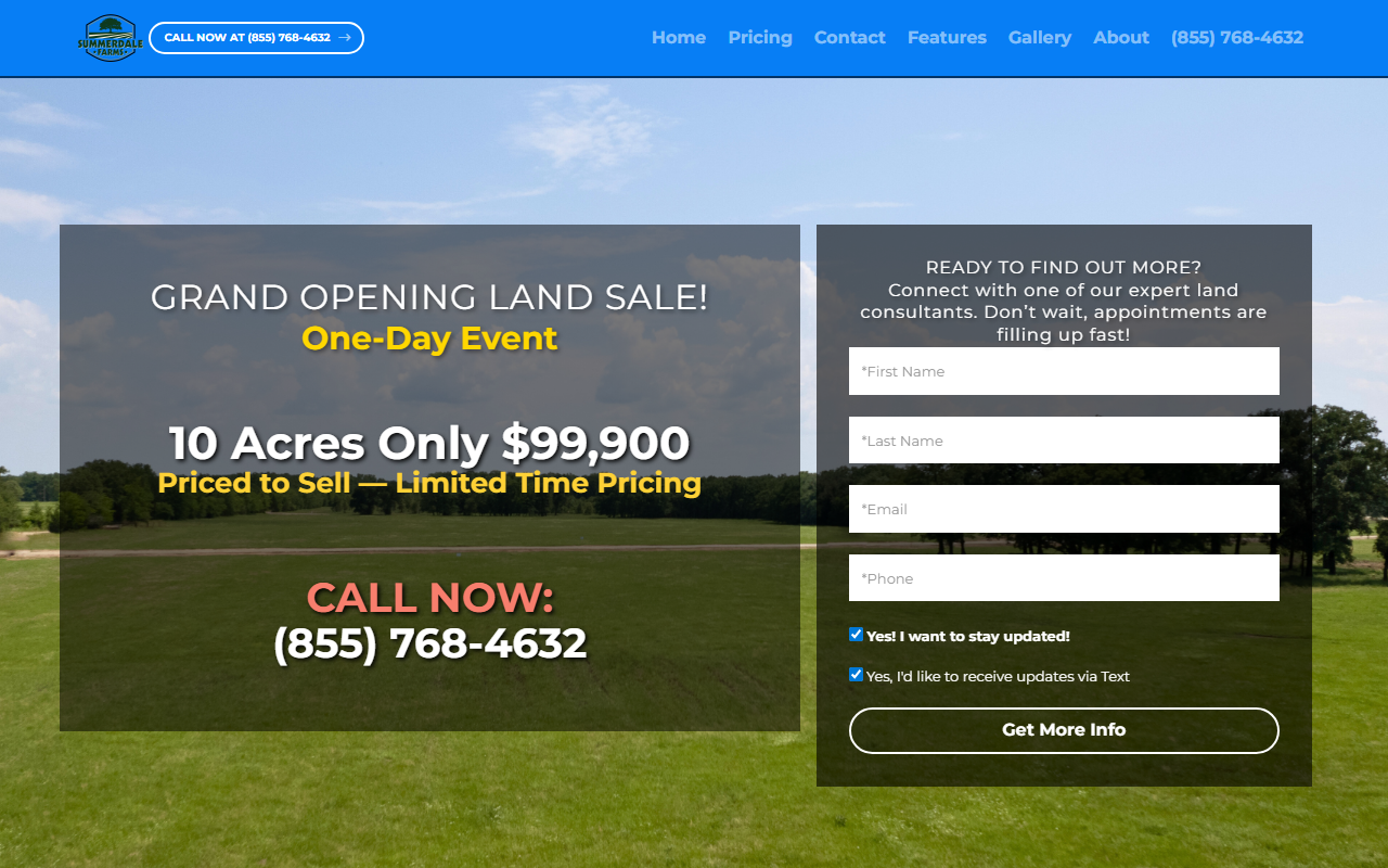 888getland.com screenshot