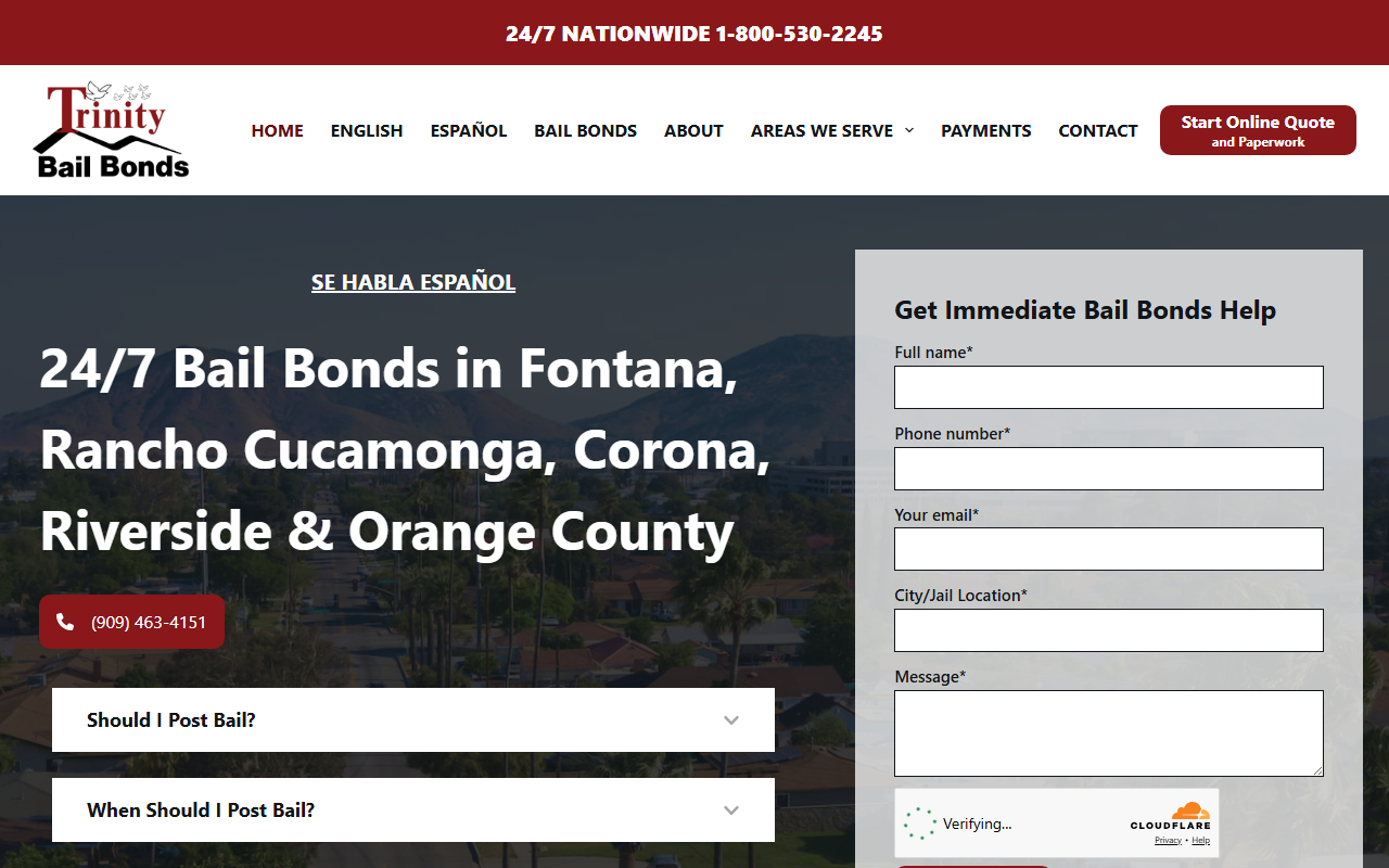 888gotbail.com screenshot