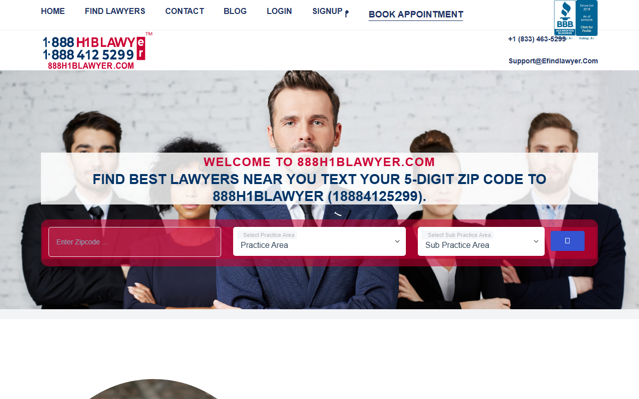 888h1blawyer.com screenshot