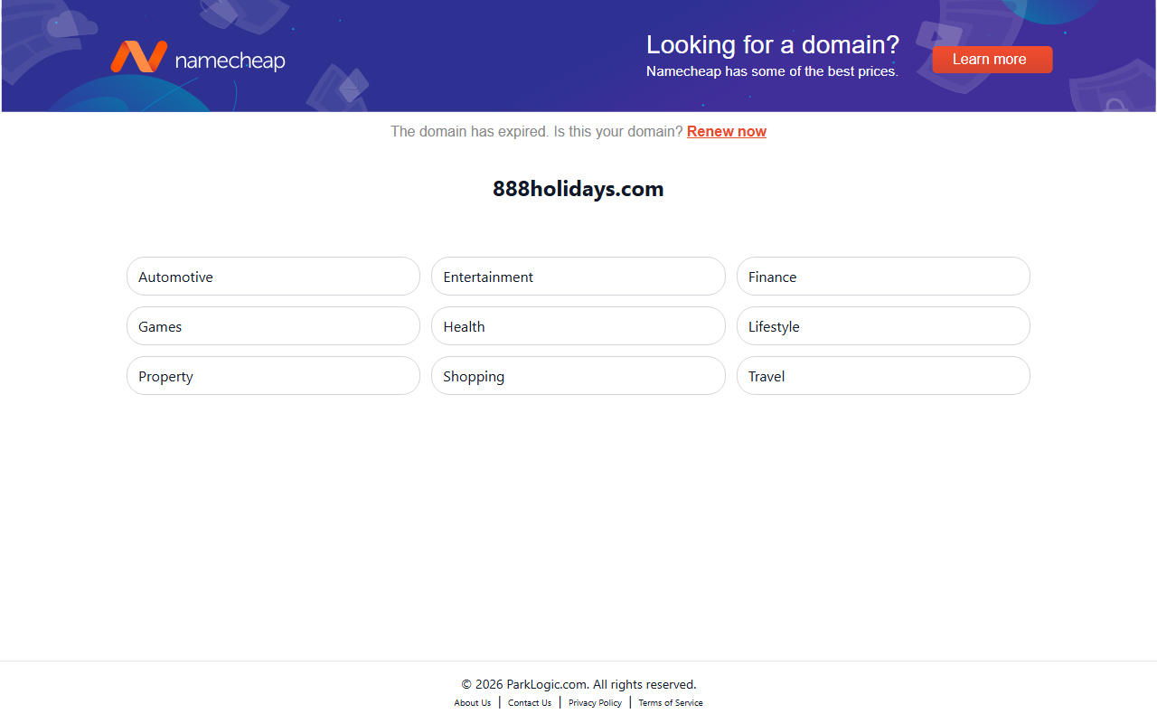 888holidays.com screenshot