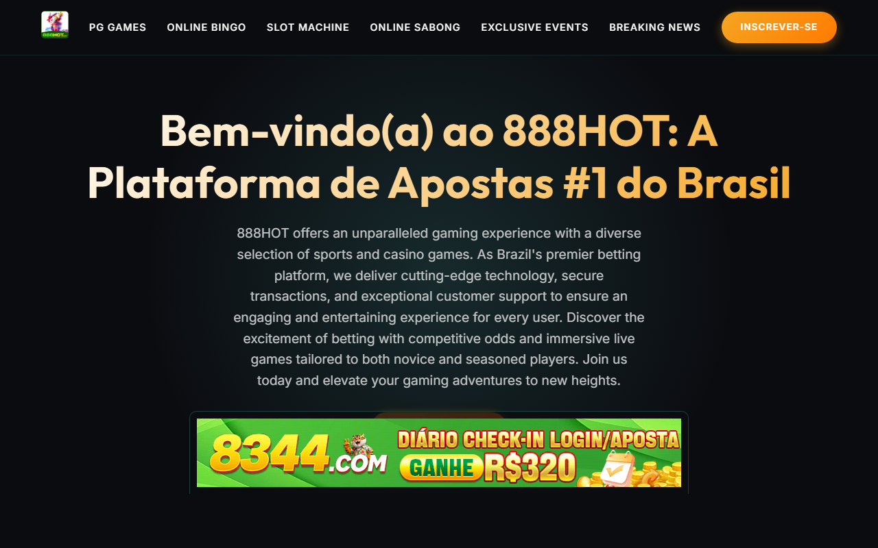 888hotganhe.com screenshot