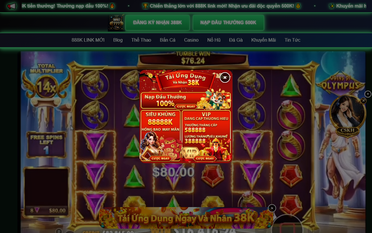 888klink888.com screenshot