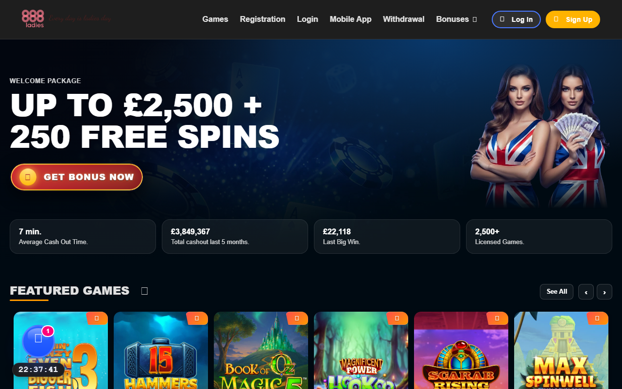 888ladies-casino.com screenshot