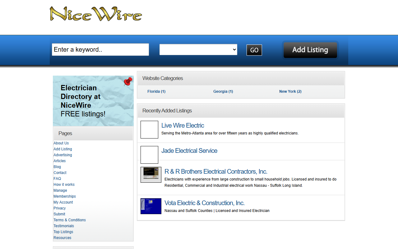 888nicewires.com screenshot