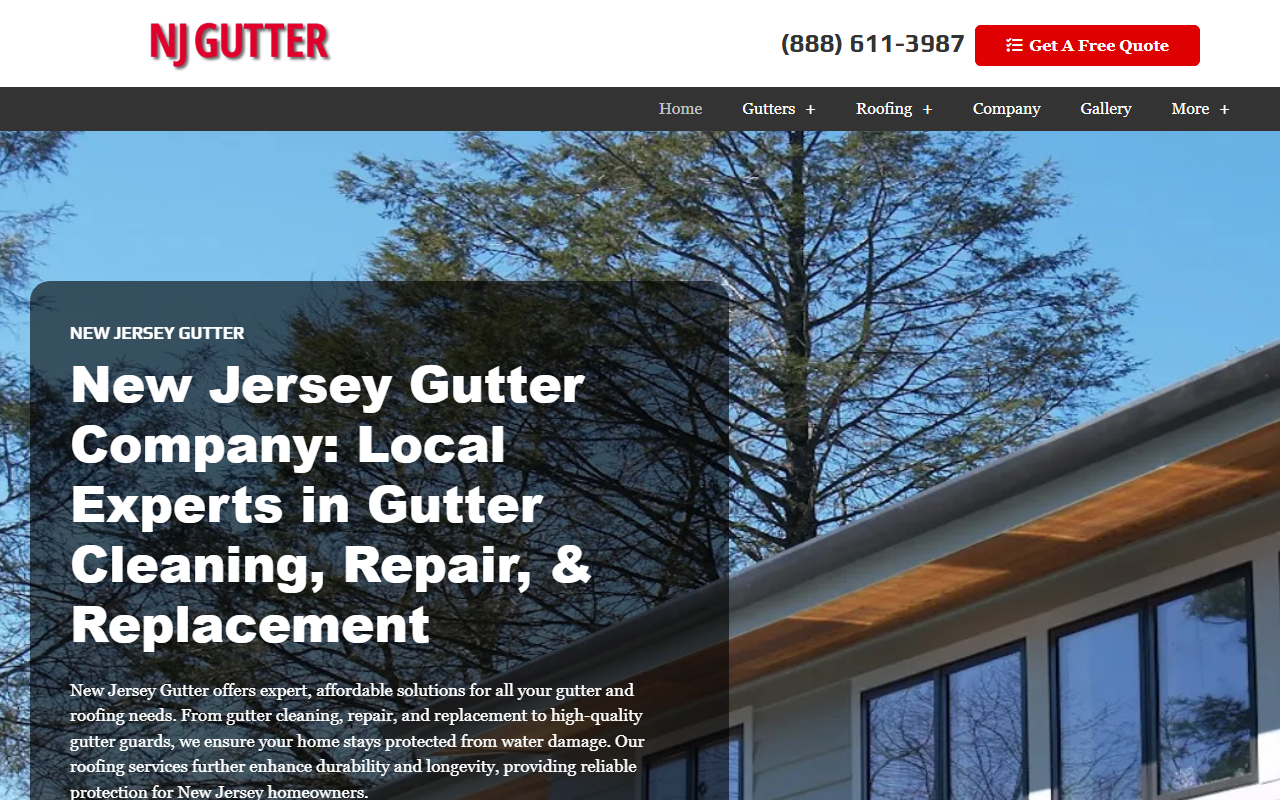 888njgutter.com screenshot