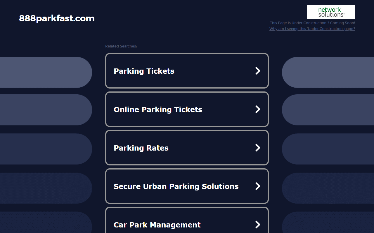 888parkfast.com screenshot
