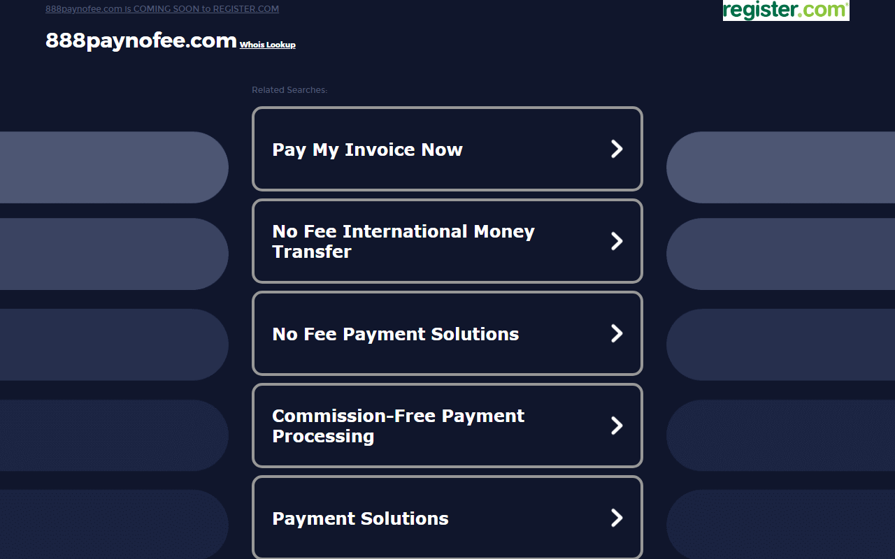 888paynofee.com screenshot