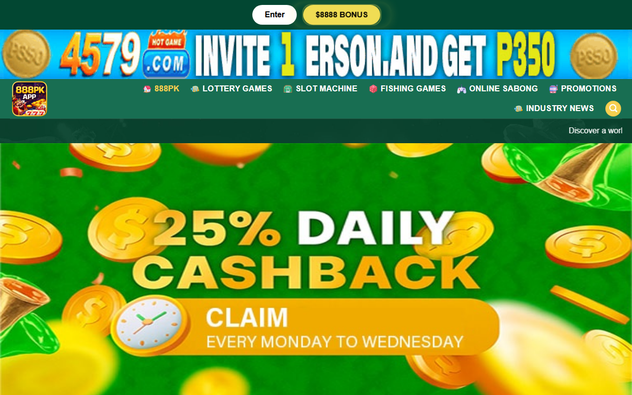 888pkgcash.com screenshot