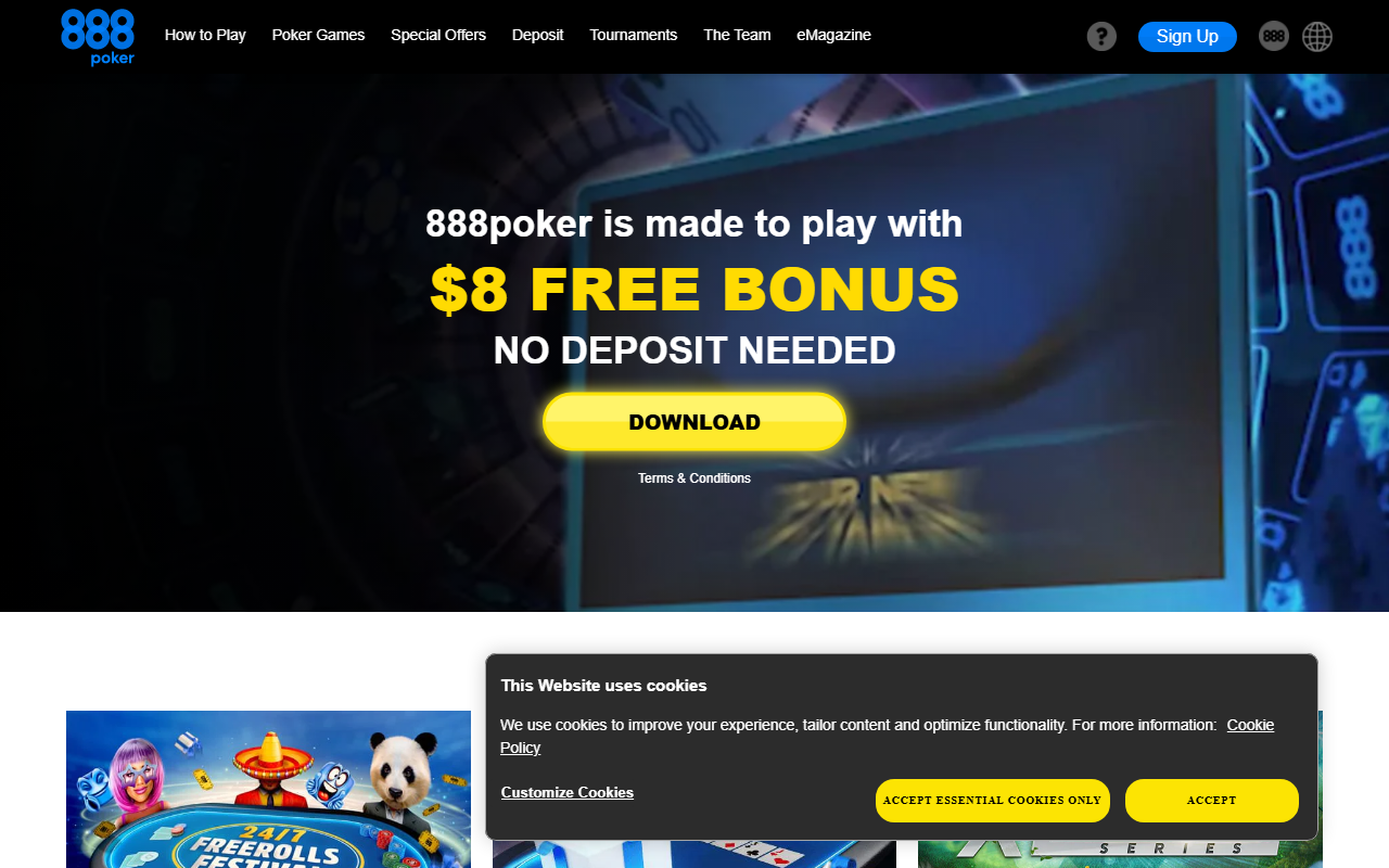 888pokerashes.com screenshot