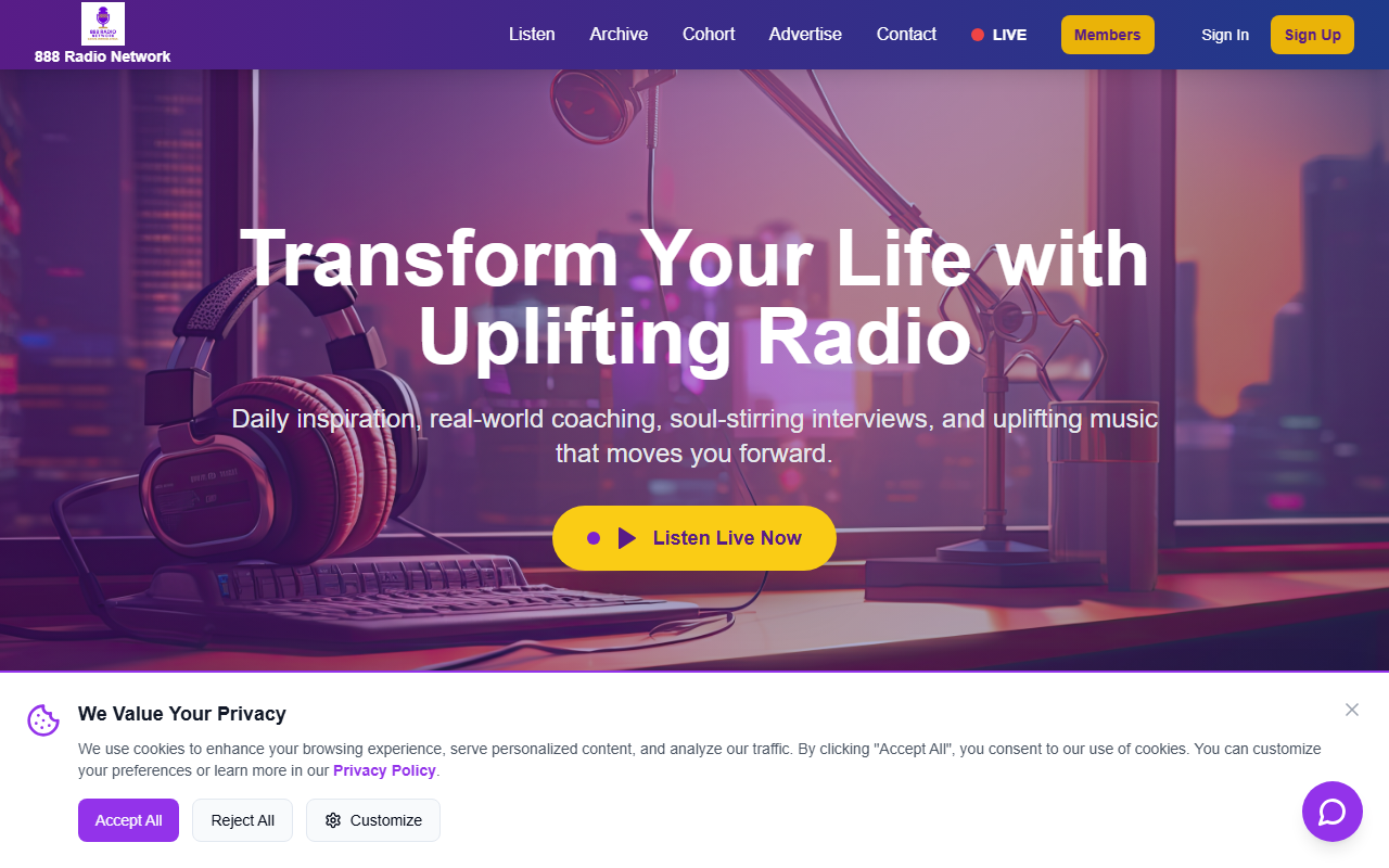 888radionetwork.com screenshot