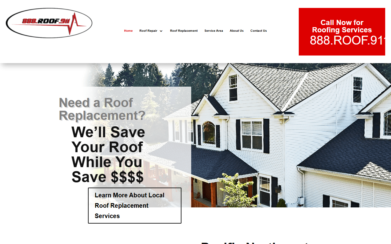 888roof911.com screenshot