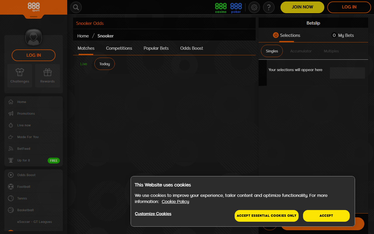 888snooker.com screenshot