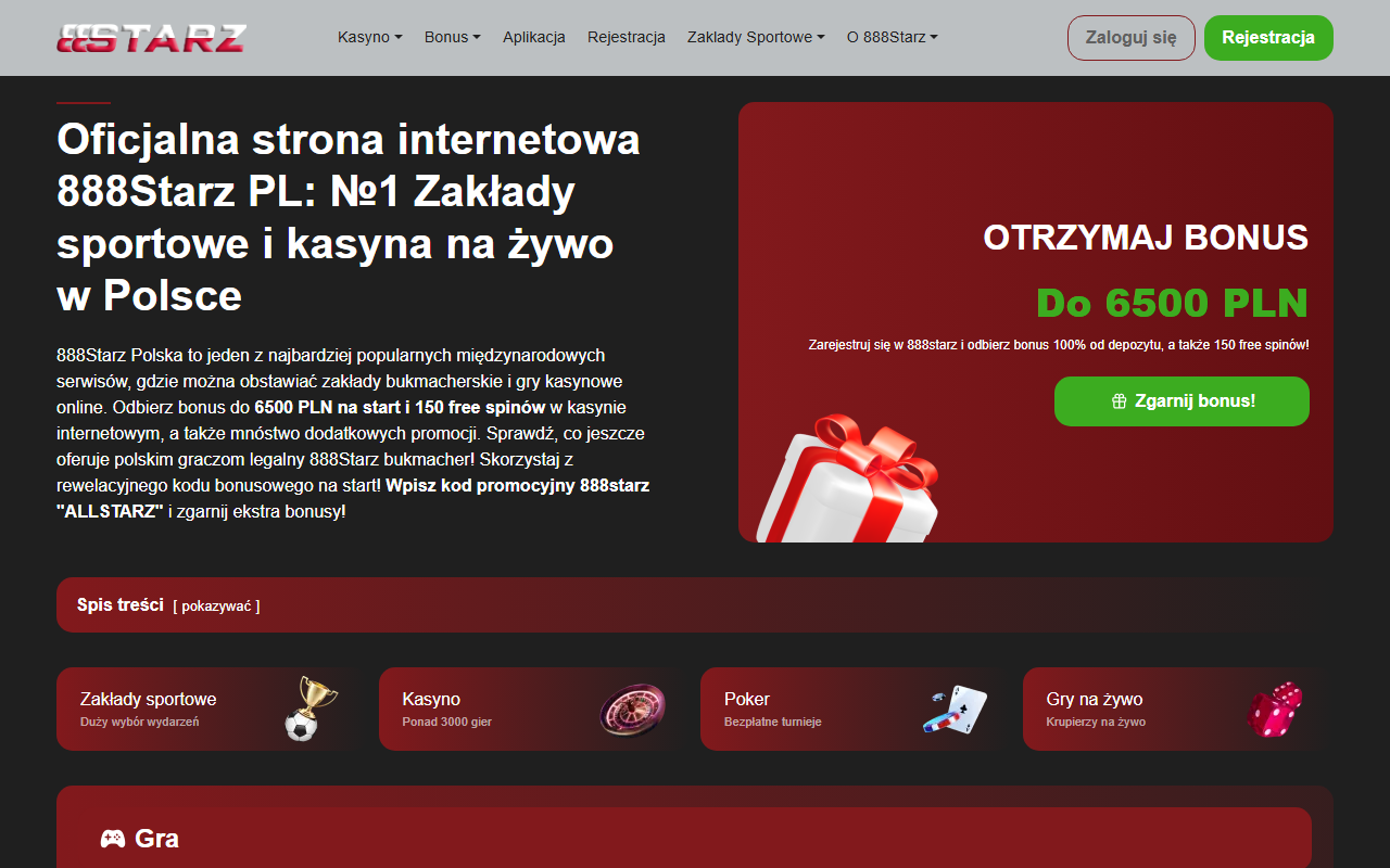 888starz-polska.com screenshot